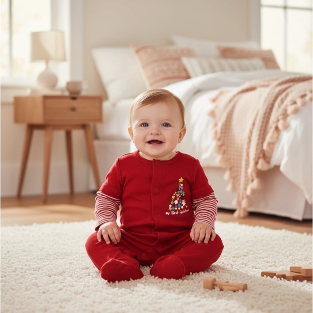 Circo Red Baby Christmas One Piece Size 9